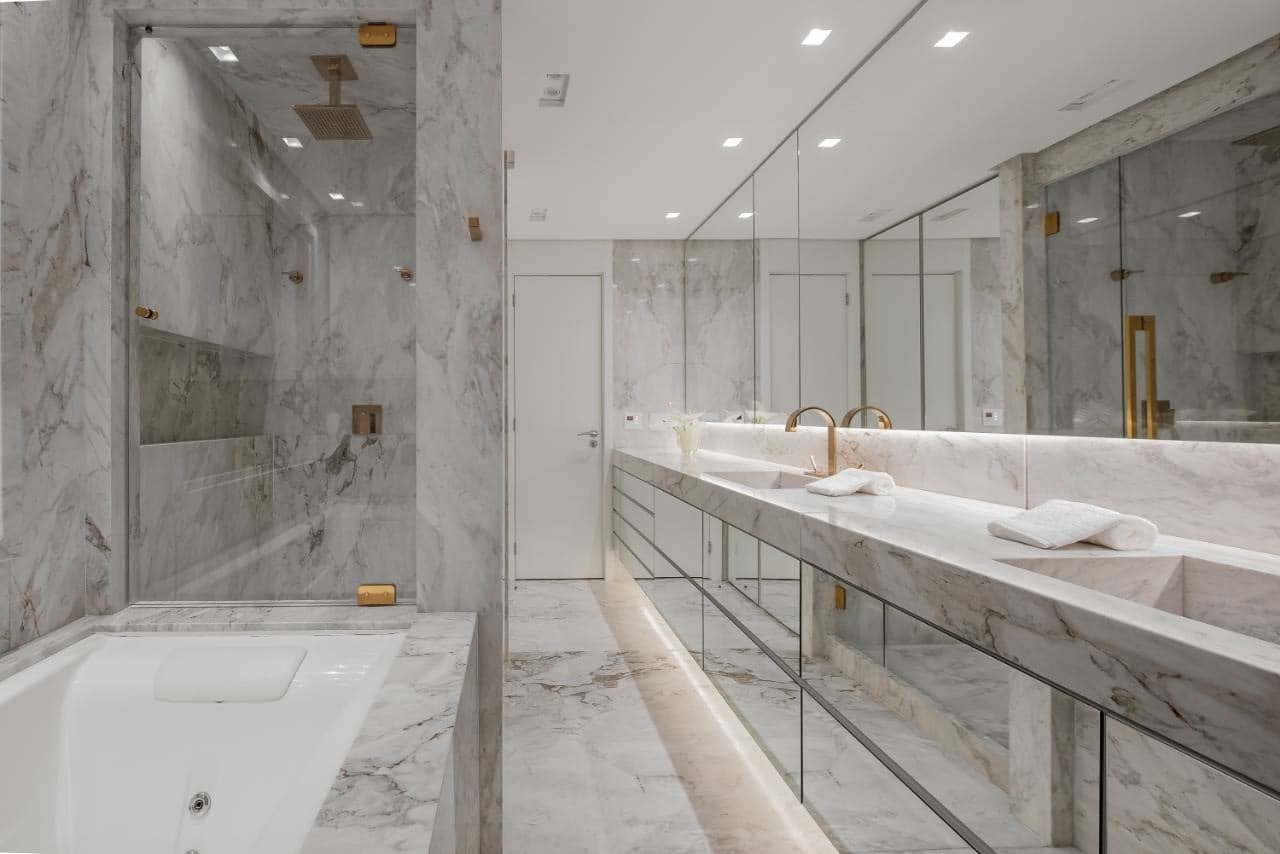 Bianco Carrara em Banheiro