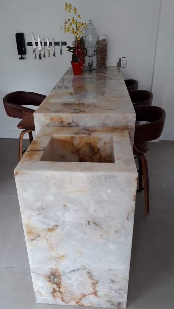 Ônix Cristallo em Cozinha