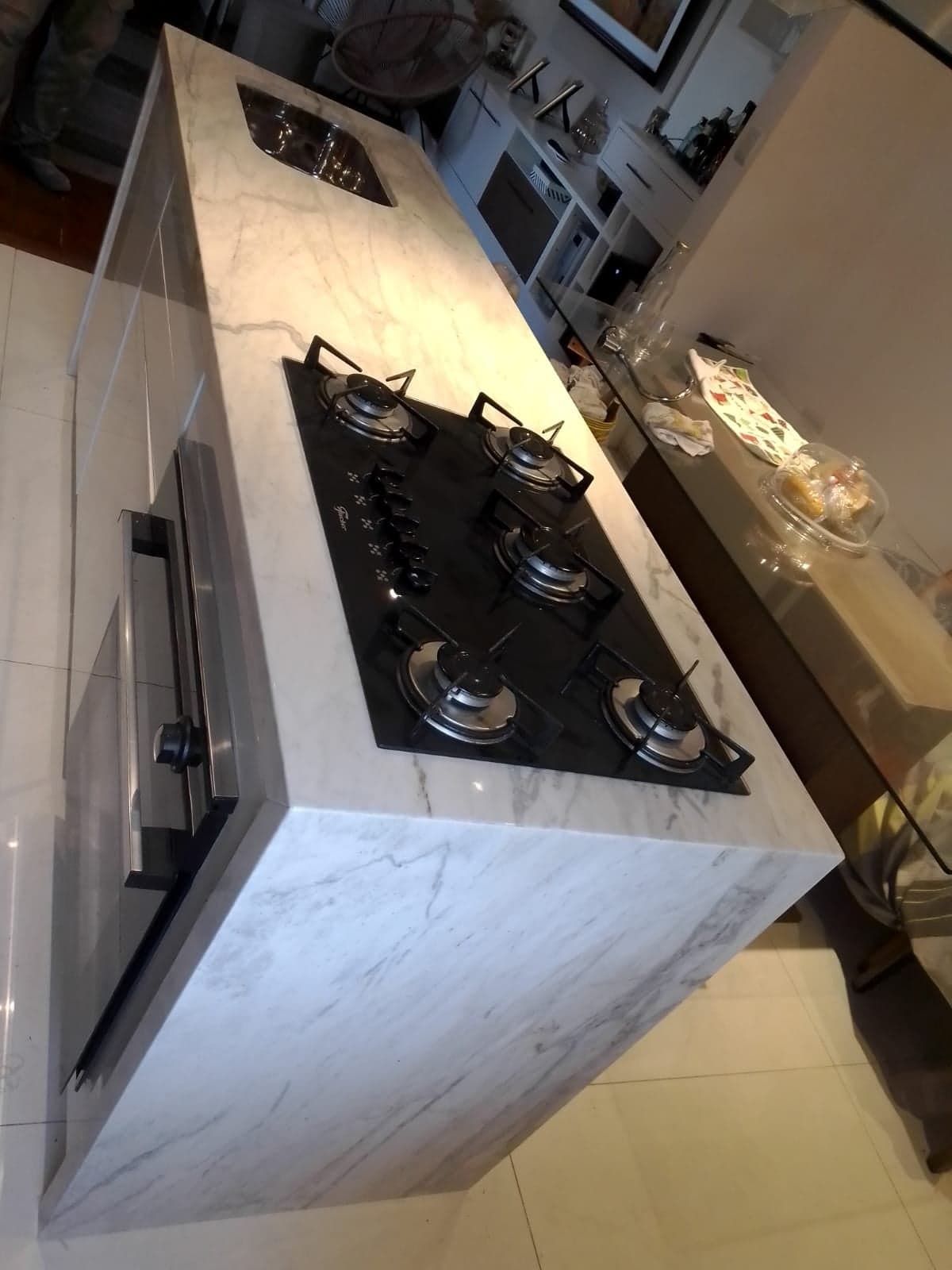 Bianco Carrara em Cozinha