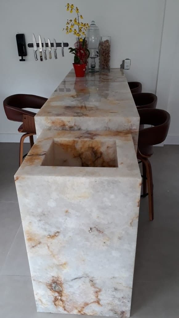 Quartzito Patagônia em Espaço Gourmet
