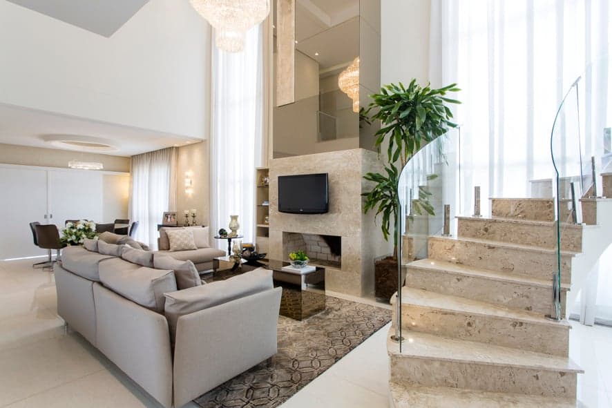 Crema Marfil em Lareira
